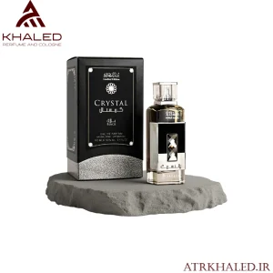 عطر کریستال بلک (Crystal Black) از برند ارض الزعفران با رایحه مرکباتی، گلی و شرقی شیرین