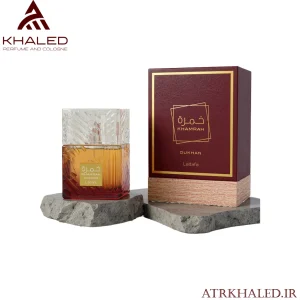 عطر خمره دخان (Khamrah Dukhan) از برند لطافه (Lattafa) با رایحه شرقی، دودی و وانیلی گرم و ادویه‌ای